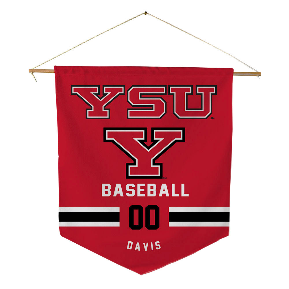 Youngstown State - NCAA Baseball : Bo Davis - Pennant - 18" x 21"-0