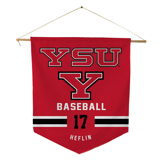 Youngstown State - NCAA Baseball : Tyler Heflin - Pennant - 18" x 21"-0