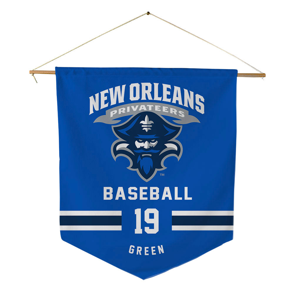 New Orleans - NCAA Baseball : Myles Green - Pennant - 18" x 21"-0