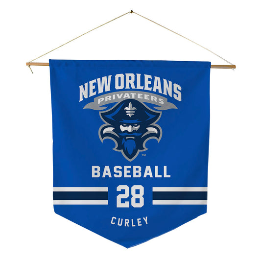 New Orleans - NCAA Baseball : Miles Curley - Pennant - 18" x 21"-0