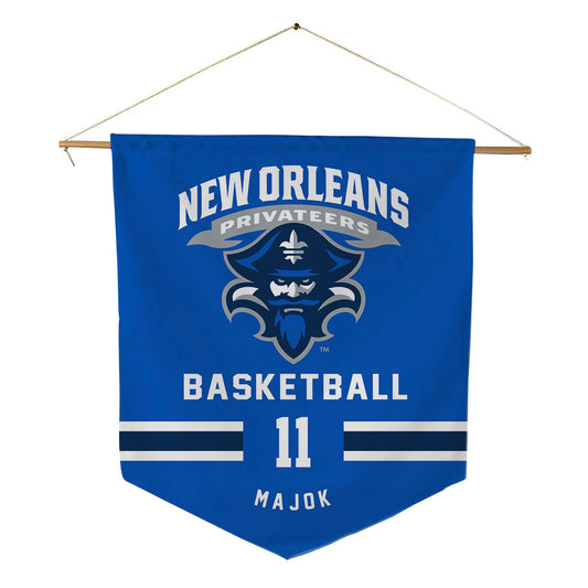 New Orleans - NCAA Men's Basketball : Mathok Majok - Pennant - 18" x 21"-0