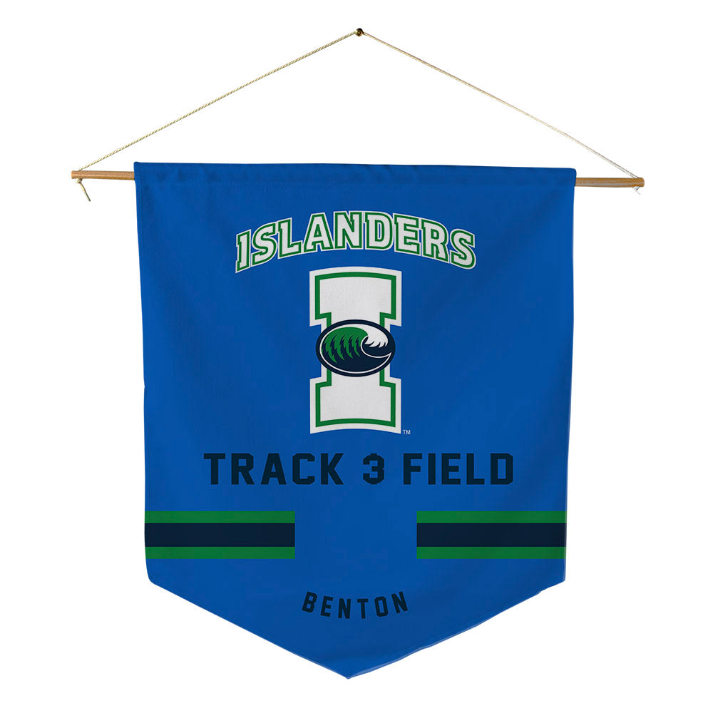 Texas A&M Corpus Christi - NCAA Men's Track & Field : Colin Benton - Pennant - 18" x 21"-0