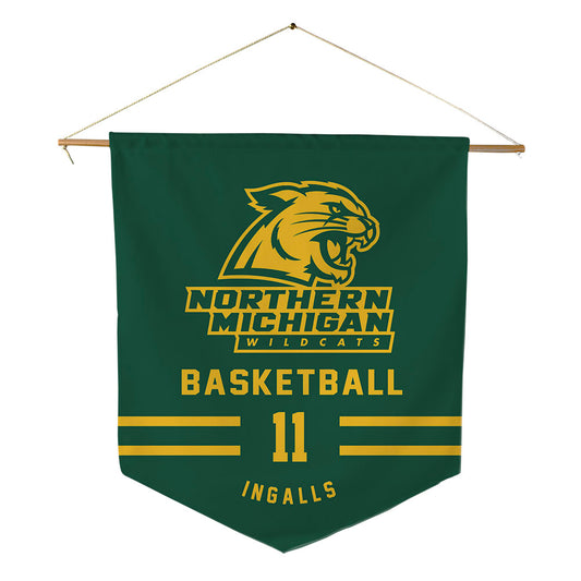 Northern Michigan - NCAA Men's Basketball : Jonathan Ingalls - Pennant - 18" x 21"-0