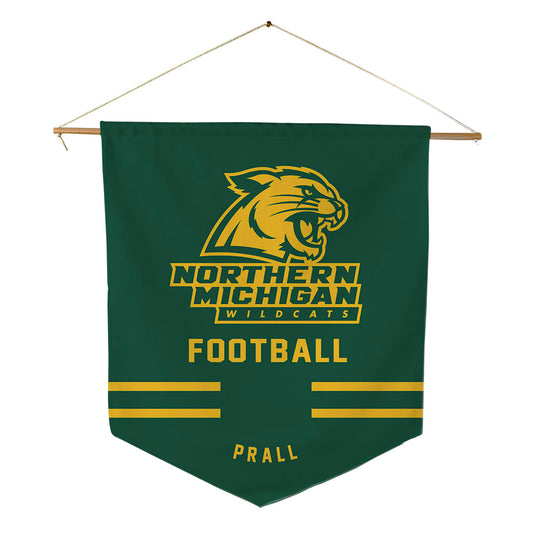Northern Michigan - NCAA Football : Logan Prall - Pennant - 18" x 21"-0