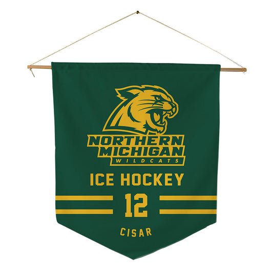 Northern Michigan - NCAA Men's Ice Hockey : Peter Cisar - Pennant - 18" x 21"-0