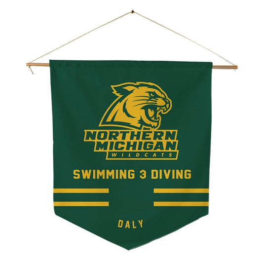 Northern Michigan - NCAA Women's Swimming & Diving : Grace Daly - Pennant - 18" x 21"-0