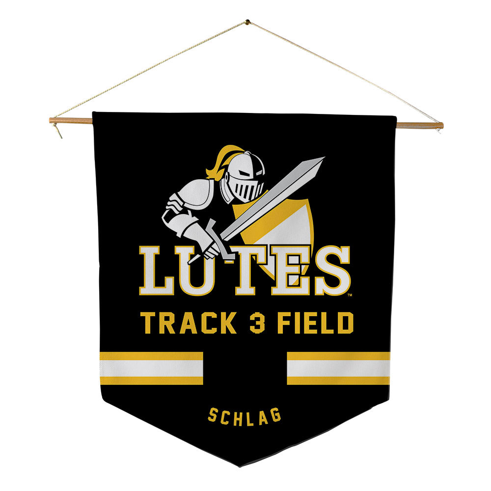 PLU - NCAA Men's Track & Field : kaiden schlag - Pennant - 18" x 21"-0
