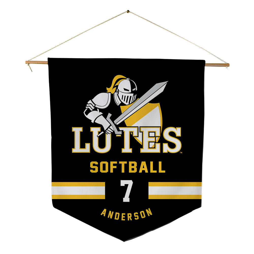 PLU - NCAA Softball : Maiya Anderson - Pennant - 18" x 21"-0