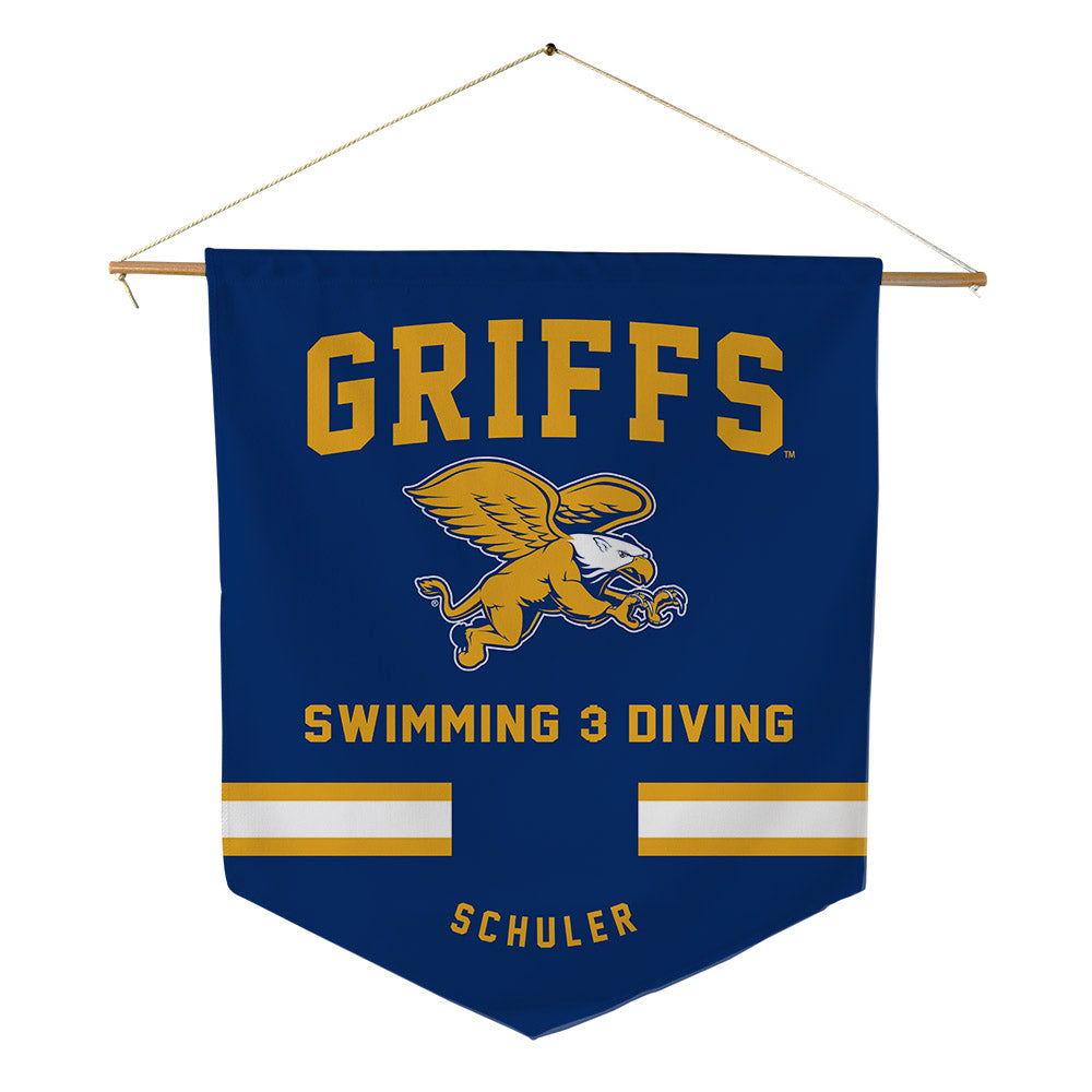 Canisius - NCAA Men's Swimming & Diving : Alex Schuler - Pennant - 18" x 21"-0