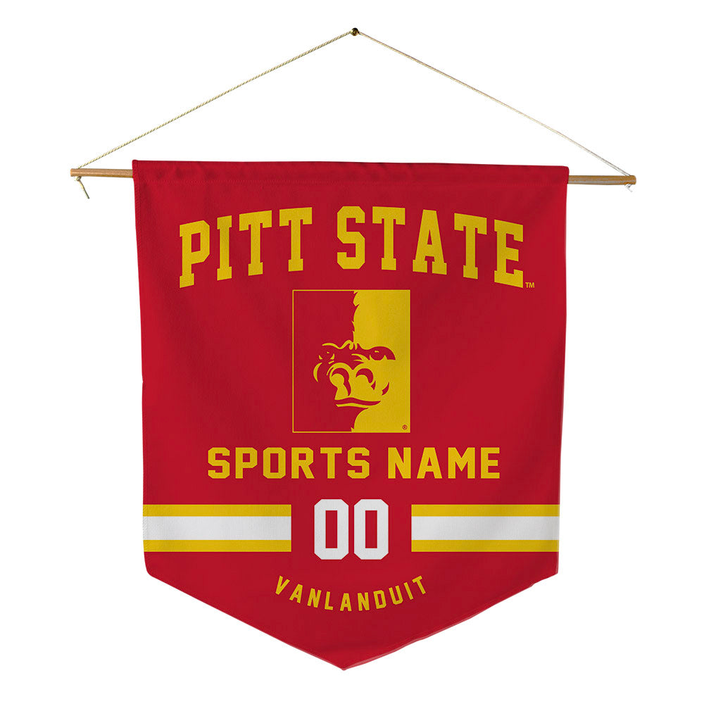 Pitt State - NCAA Baseball : Lucas Vanlanduit - Pennant - 18" x 21"-0
