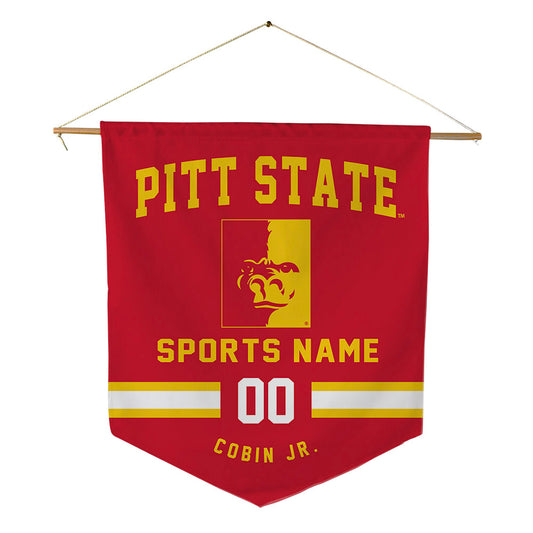 Pitt State - NCAA Men's Basketball : David Cobin Jr. - Pennant - 18" x 21"-0