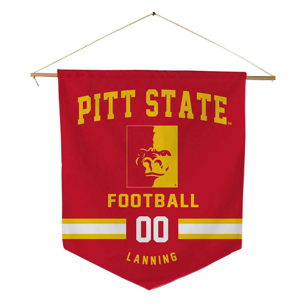 Pitt State - NCAA Football : JACK LANNING - Pennant - 18" x 21"-0