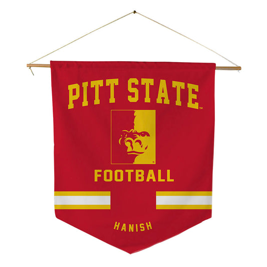 Pitt State - NCAA Football : Marcus Hanish - Pennant - 18" x 21"-0