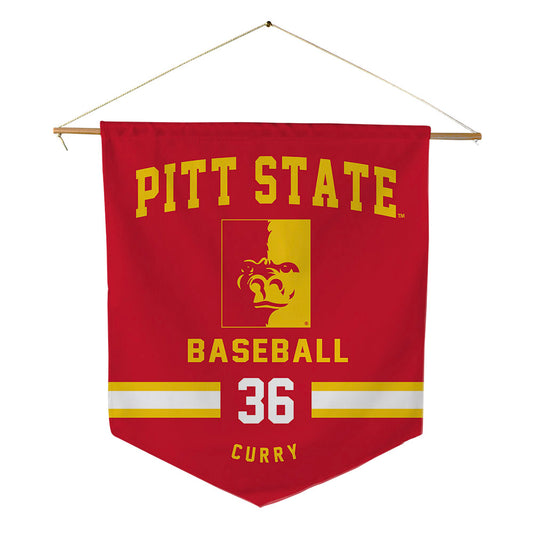 Pitt State - NCAA Baseball : Ryker Curry - Pennant - 18" x 21"-0