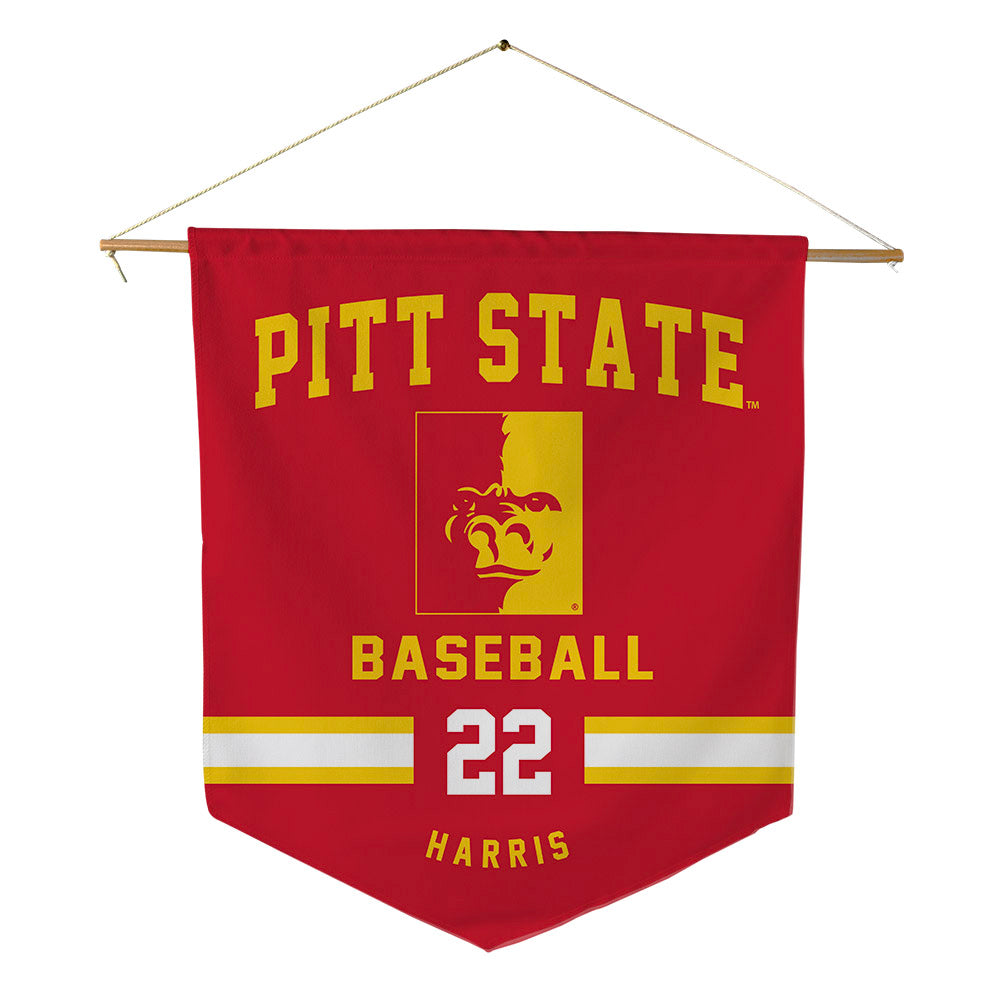 Pitt State - NCAA Baseball : Cooper Harris Harris - Pennant - 18" x 21"-0