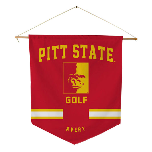 Pitt State - NCAA Men's Golf : Zade Avery - Pennant - 18" x 21"-0