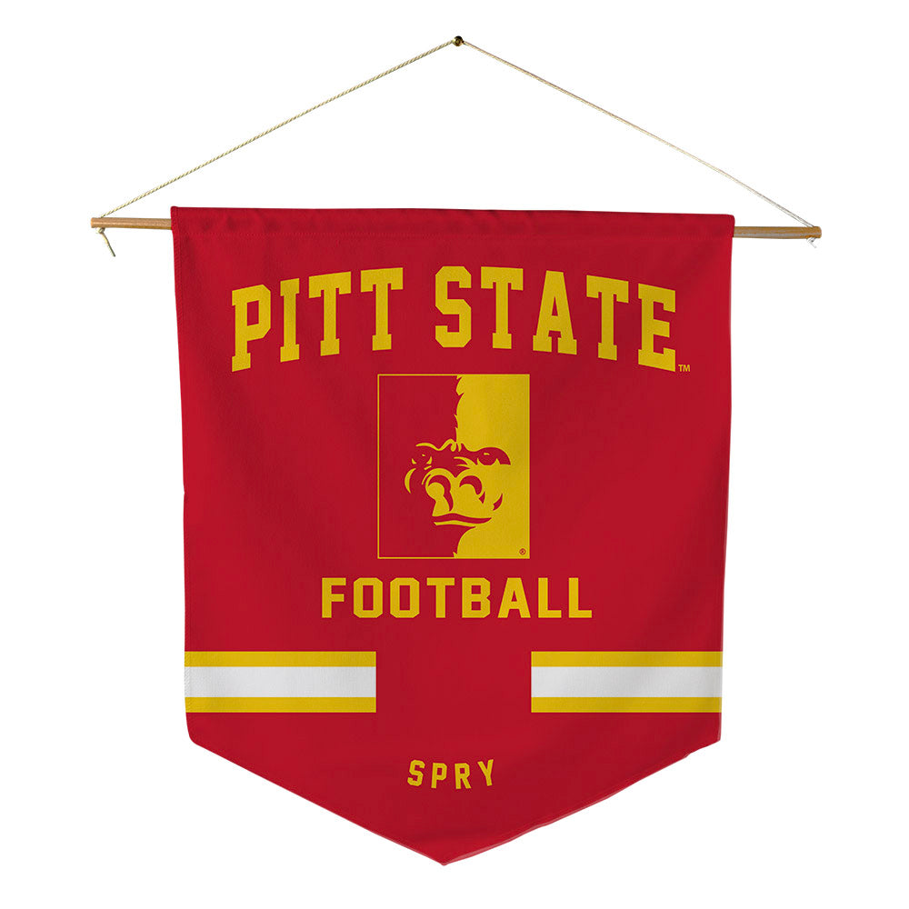 Pitt State - NCAA Football : Cole Spry - Pennant - 18" x 21"-0