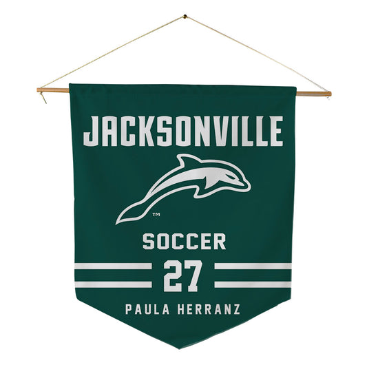 Jacksonville - NCAA Women's Soccer : Paula Paula Herranz - Pennant - 18" x 21"-0