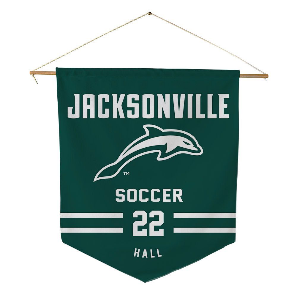 Jacksonville - NCAA Men's Soccer : Logan Hall - Pennant - 18" x 21"-0