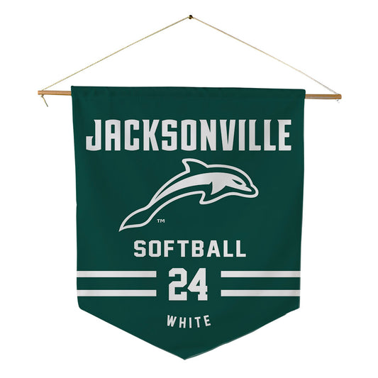Jacksonville - NCAA Softball : Jordan White - Pennant - 18" x 21"-0