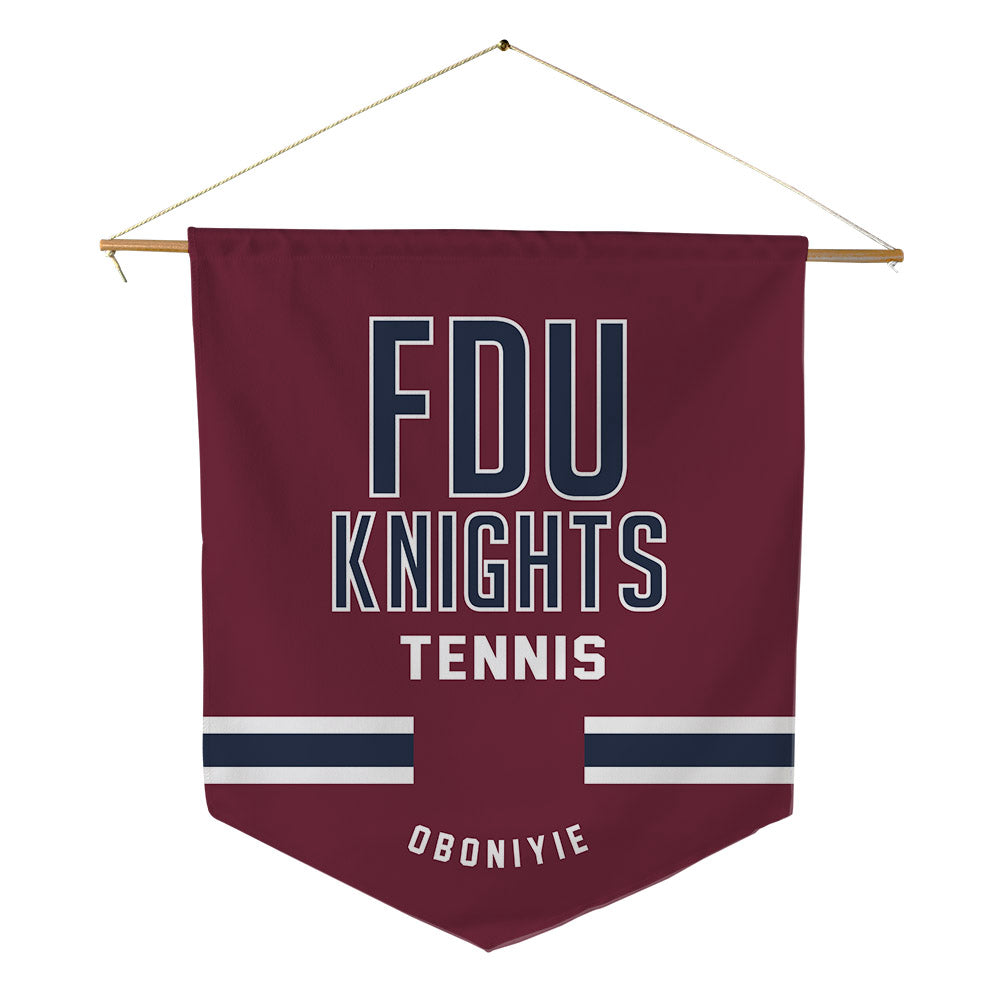 FDU - NCAA Men's Tennis : Joshua Oboniyie - Pennant - 18" x 21"-0