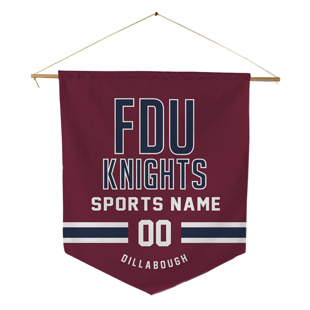 FDU - NCAA Women's Lacrosse : Karly Dillabough - Pennant - 18" x 21"-0