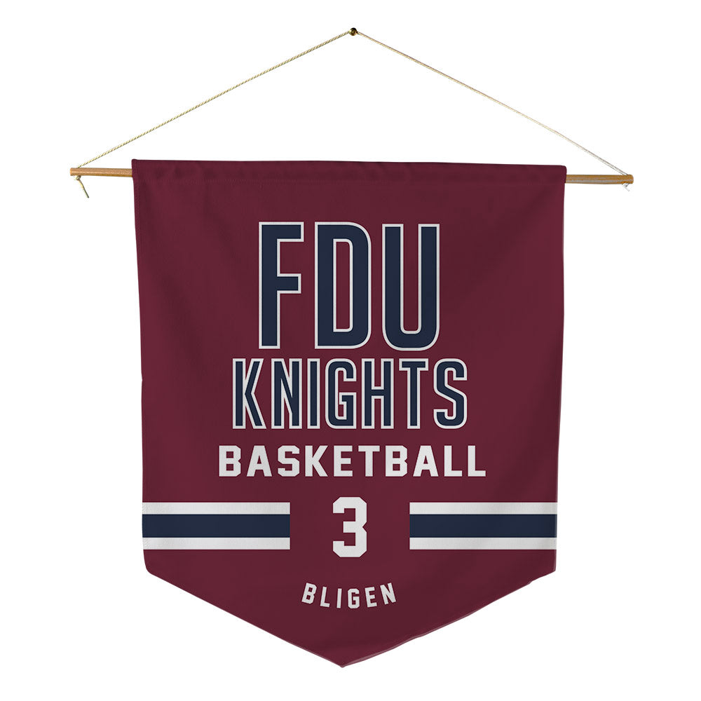 FDU - NCAA Men's Basketball : Heru Bligen - Pennant - 18" x 21"-0