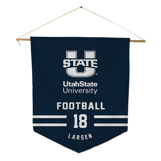 Utah State - NCAA Football : Ike Larsen - Pennant - 18" x 21"-0