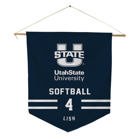 Utah State - NCAA Softball : Jordyn Lish - Pennant - 18" x 21"-0
