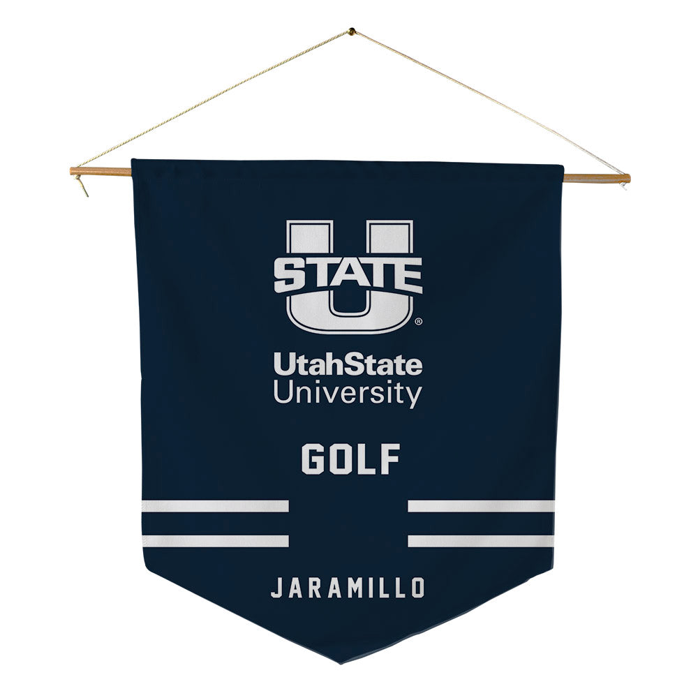 Utah State - NCAA Men's Golf : Esteban Jaramillo - Pennant - 18" x 21"-0
