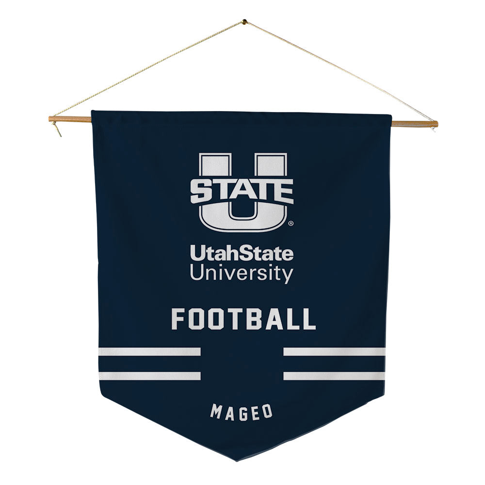 Utah State - NCAA Football : Ronnie Mageo - Pennant - 18" x 21"-0