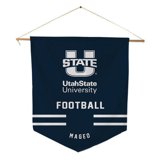 Utah State - NCAA Football : Ronnie Mageo - Pennant - 18" x 21"-0