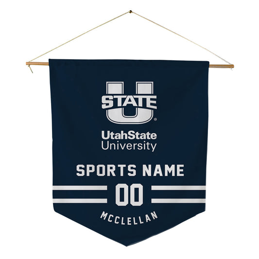 Utah State - NCAA Football : John McClellan - Pennant - 18" x 21"-0