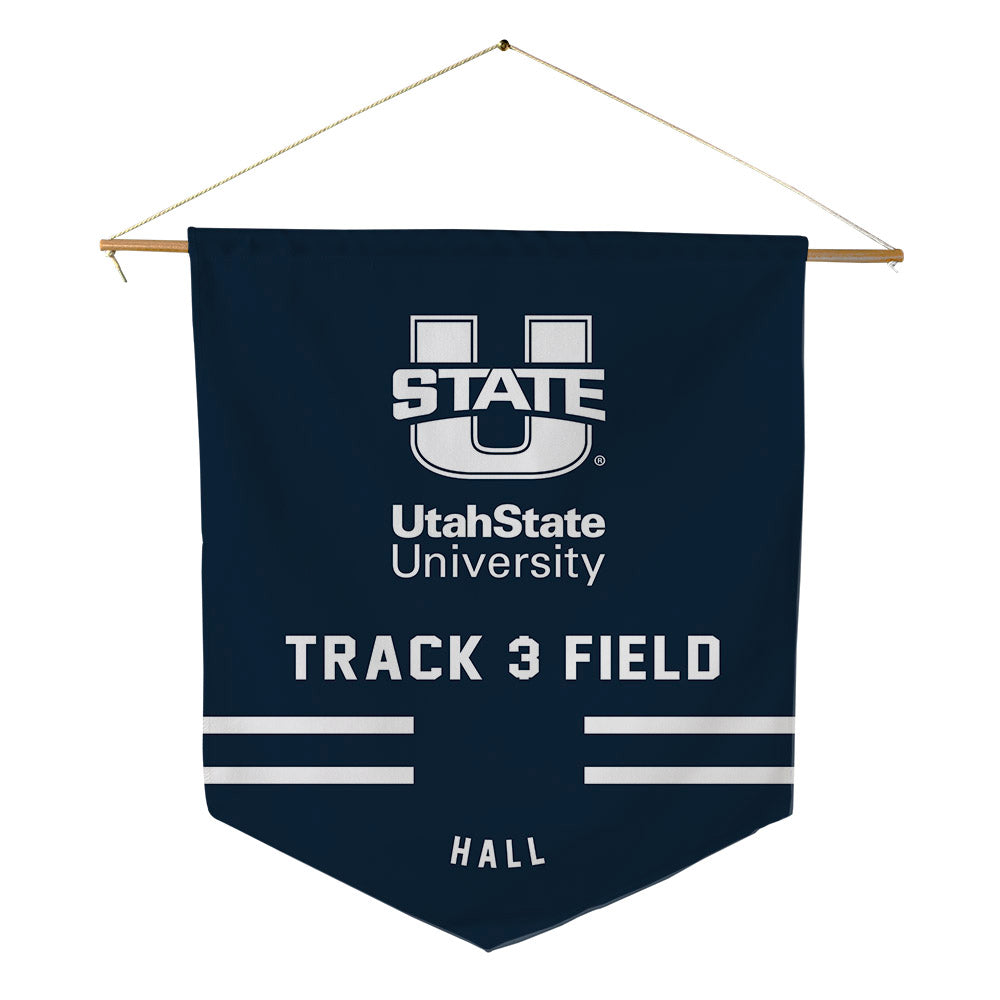 Utah State - NCAA Men's Track & Field : mathew hall - Pennant - 18" x 21"-0