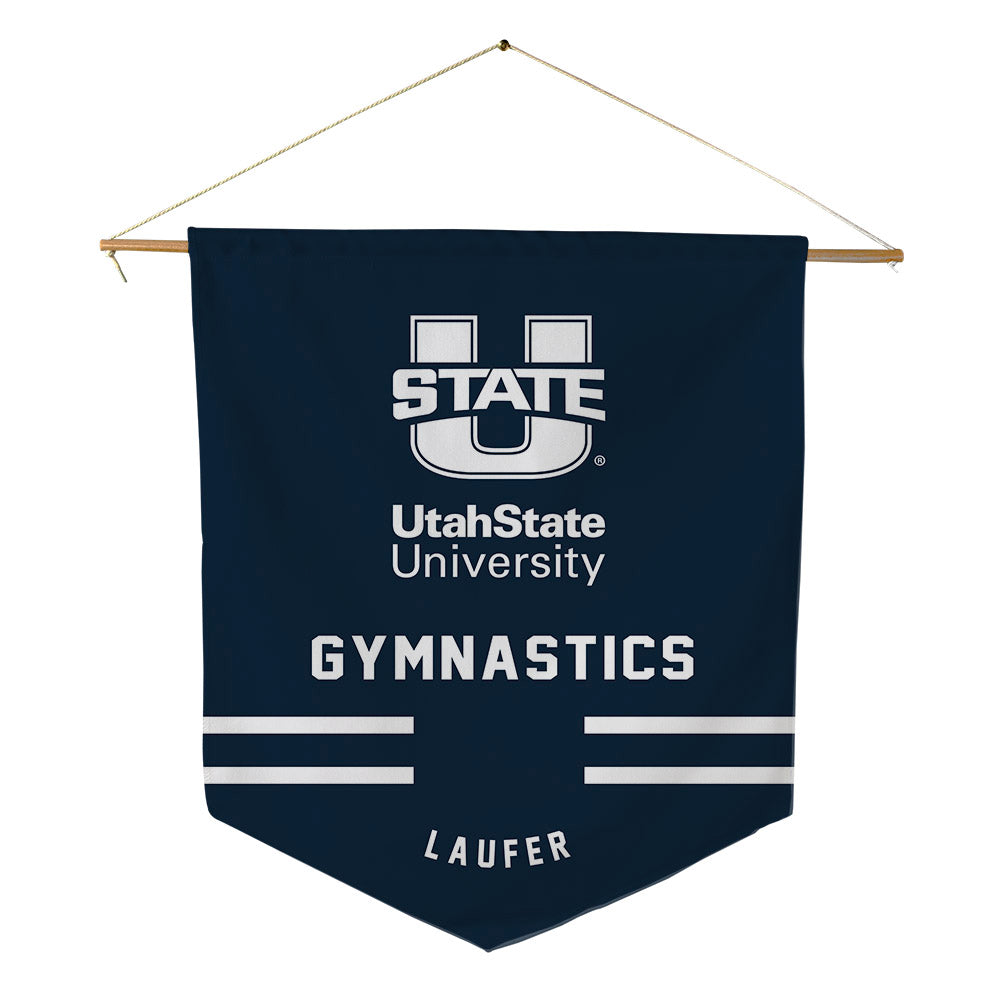 Utah State - NCAA Women's Gymnastics : Charley Laufer - Pennant - 18" x 21"-0