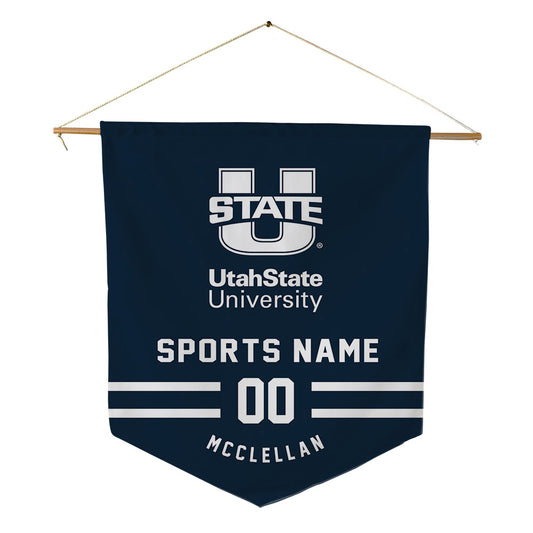 Utah State - NCAA Football : John McClellan - Pennant - 18" x 21"-0