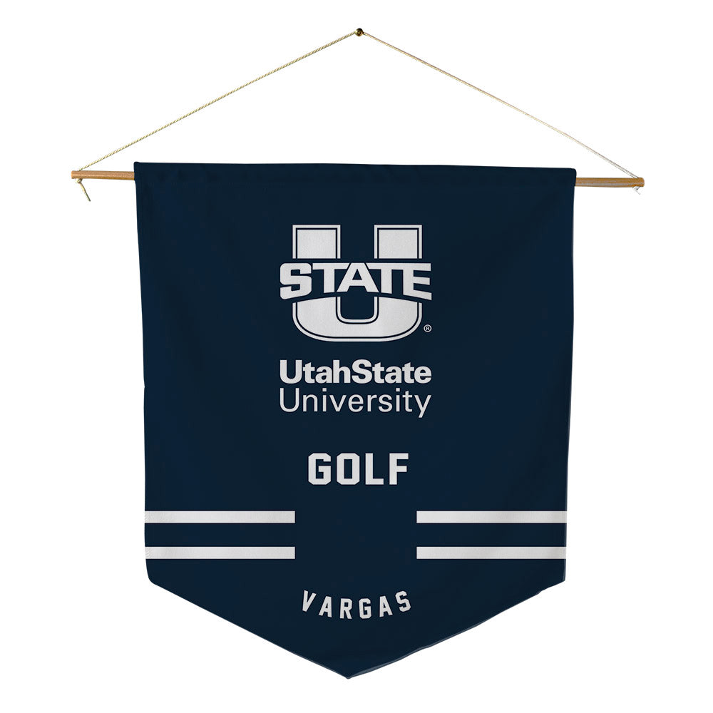 Utah State - NCAA Men's Golf : Diego Vargas - Pennant - 18" x 21"-0