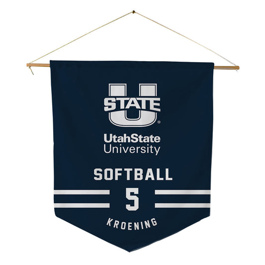 Utah State - NCAA Softball : Faith Kroening - Pennant - 18" x 21"-0