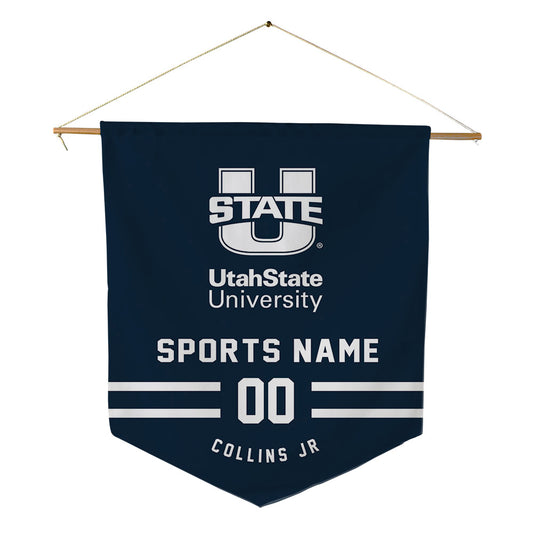 Utah State - NCAA Men's Basketball : Mj Collins Jr - Pennant - 18" x 21"-0