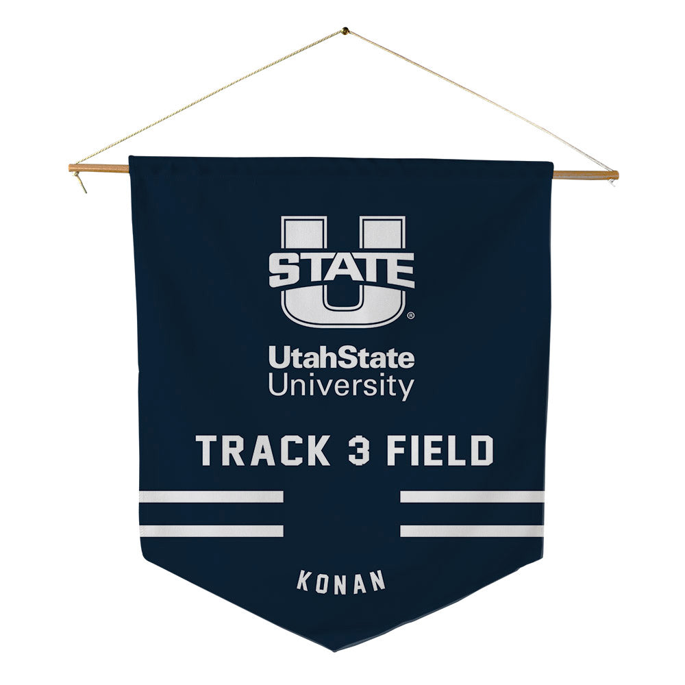 Utah State - NCAA Men's Track & Field : David Konan - Pennant - 18" x 21"-0