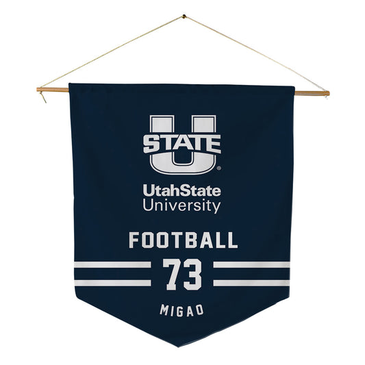 Utah State - NCAA Football : Elia Migao - Pennant - 18" x 21"-0