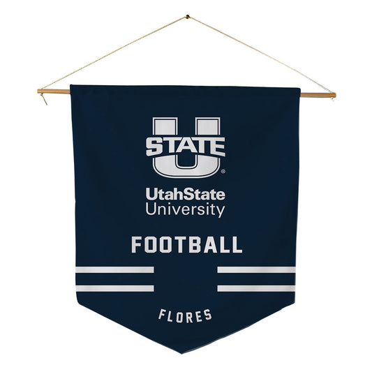 Utah State - NCAA Football : Brody Flores - Pennant - 18" x 21"-0