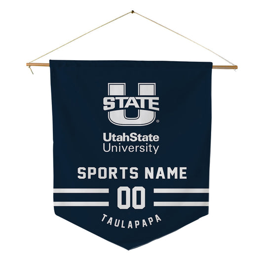 Utah State - NCAA Football : Clyde Taulapapa - Pennant - 18" x 21"-0