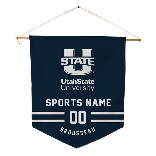Utah State - NCAA Football : Samuel Brousseau - Pennant - 18" x 21"-0