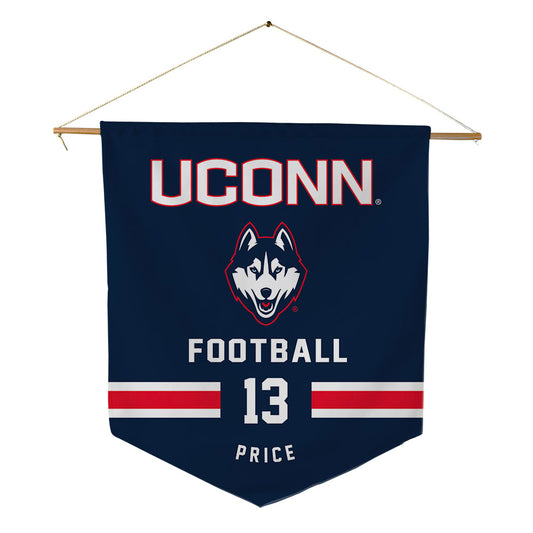 UConn - NCAA Football : Jayden Price - Pennant - 18" x 21"-0