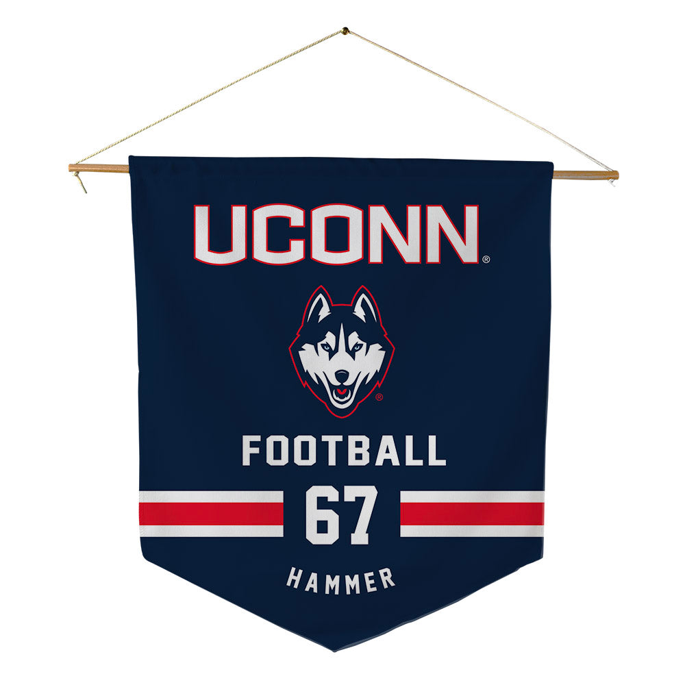 UConn - NCAA Football : Hannes Hammer - Pennant - 18" x 21"-0