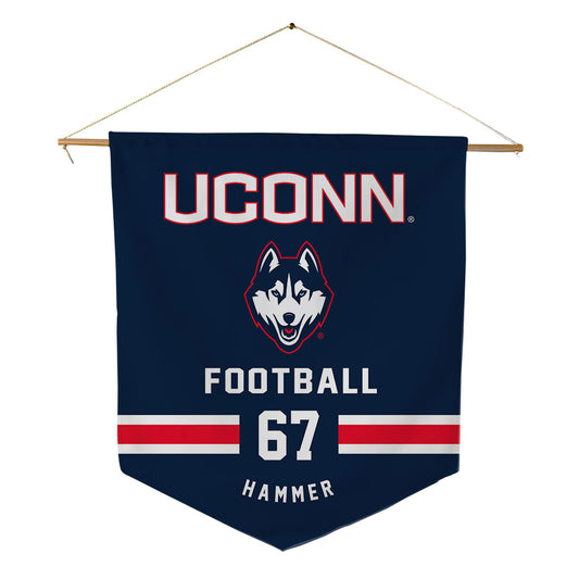 UConn - NCAA Football : Hannes Hammer - Pennant - 18" x 21"-0