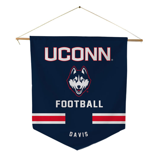 UConn - NCAA Football : Jayden Davis - Pennant - 18" x 21"-0