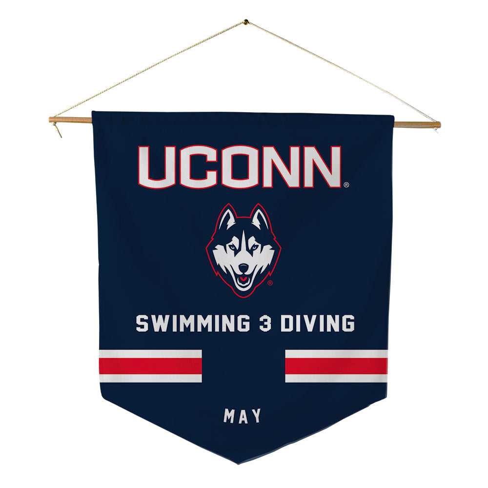 UConn - NCAA Women's Swimming & Diving : Emma May - Pennant - 18" x 21"-0