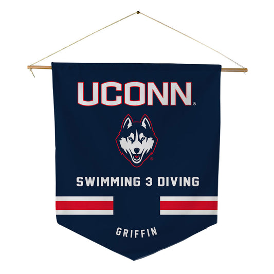 UConn - NCAA Women's Swimming & Diving : Zoey Griffin - Pennant - 18" x 21"-0